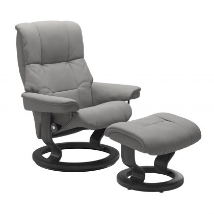 Stressless Quick Delivery Mayfair Medium Classic Base in Paloma Silver Grey