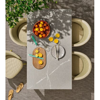 Dorian Ceramic Outdoor Extending Dining Table 160x90cm