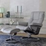Stressless Stressless Quick Delivery Mayfair Medium Classic Base in Paloma Silver Grey