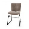 Calligaris Annie Leather Chair Extra Soft Padding With Sleigh Metal Legs By Calligaris