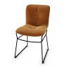 Calligaris Annie Leather Chair Extra Soft Padding With Sleigh Metal Legs By Calligaris