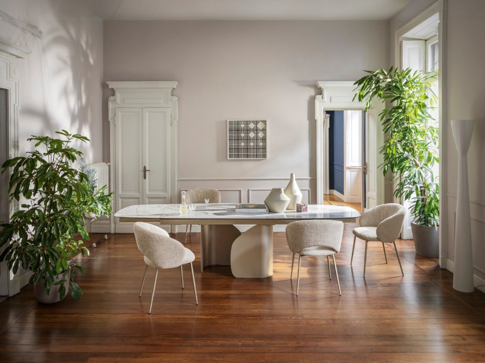 Twins Small Extending Ceramic Table CS4153-S 165 By Calligaris