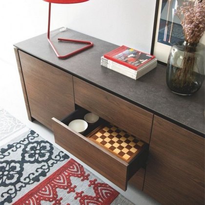 Mag Sideboard 2 doors and drawers with ceramic top by Calligaris