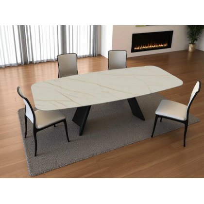 Icaro Fixed Ceramic Elliptical Top  200cm x 100cm Table By Calligaris Icaro Fixed Ceramic Elliptical Top  200cm x 100cm Table By Calligaris