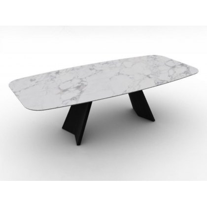 Icaro Fixed Ceramic Elliptical Top 250cm x 120cm Table By Calligaris