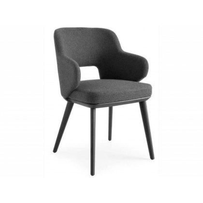 Foyer CS2000-MTO Wooden Leg Dining Chair With Arms By Calligaris