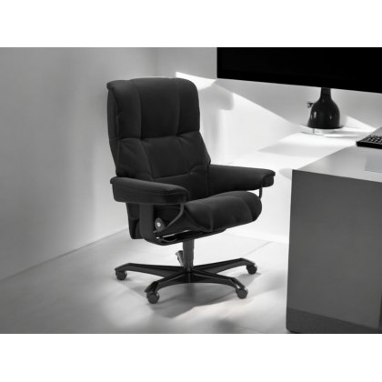 Stressless Quick Delivery Mayfair Office Medium Chair in Paloma Black Stressless Quick Delivery Mayfair Office Medium Chair in Paloma Black