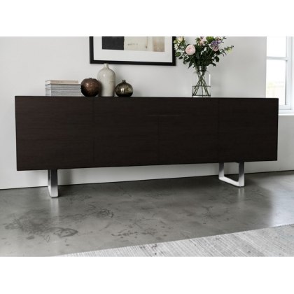 Horizon 4 Doors and Central Drawer sideboard, with Sled Legs Made To Order By Calligaris