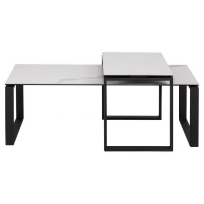 Oblo Coffee Table White Ceramic