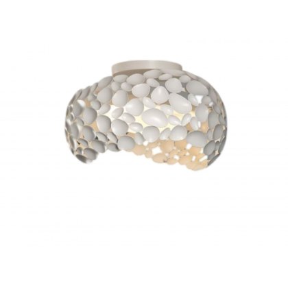 Dari Flush Ceiling Light In Matt White