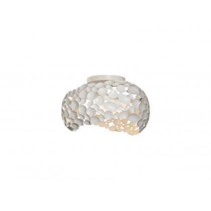 Dari Flush Ceiling Light In Matt White
