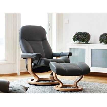 Quickship Stressless Consul with Classic Base