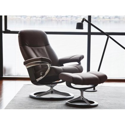 Quickship Stressless Consul with Signature Base