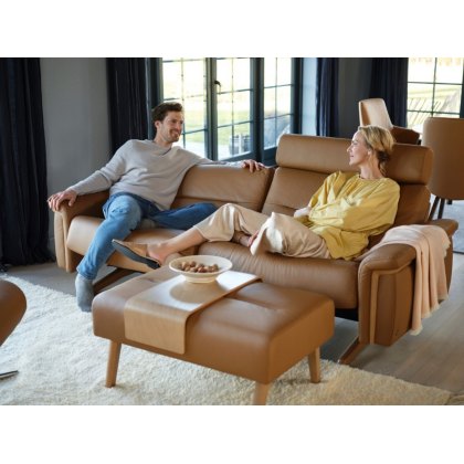 Stressless Stella 2 Seater Sofa With Wooden Arm