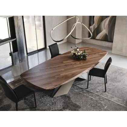 Tyron Rectangular (Rounded) Wooden Table By Cattelan Italia Tyron Rectangular (Rounded) Wooden Table By Cattelan Italia