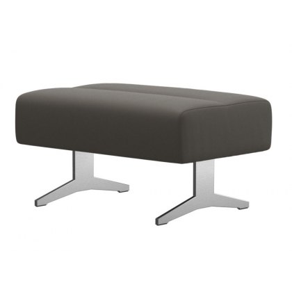 Quickship Stressless Stella Ottoman in Paloma Metal Grey