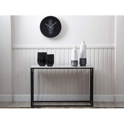 46cm Round Black and Silver Gears Clock 46cm Round Black and Silver Gears Clock