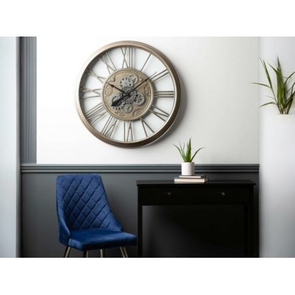 85cm Silver Gear Wall Clock 85cm Silver Gear Wall Clock