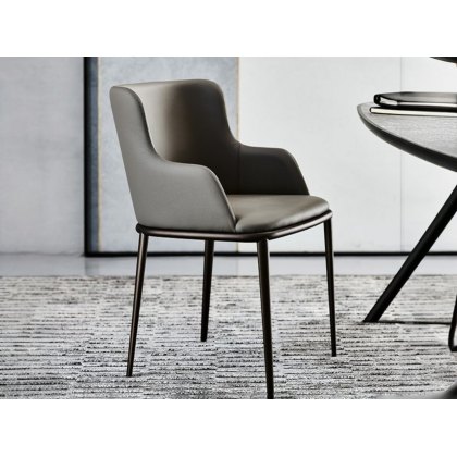 Magda Chair With Metal Legs and Arms By Cattelan Italia Magda Chair With Metal Legs and Arms By Cattelan Italia