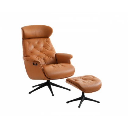 Milo Recliner Chair and Footrest Upholstered