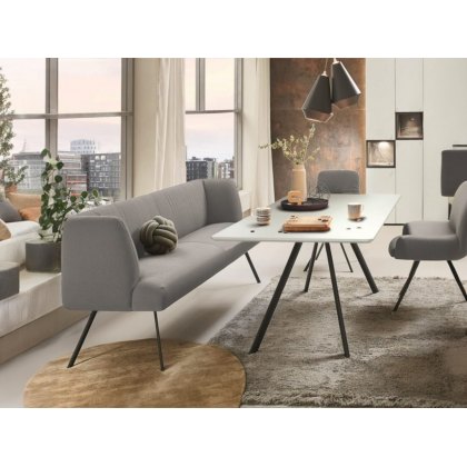 Opal With Elliptic Tube Legs Bench By Venjakob Opal With Elliptic Tube Legs Bench By Venjakob