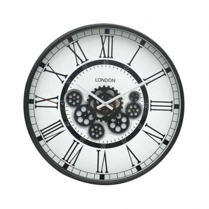Black Gears Wall Clock