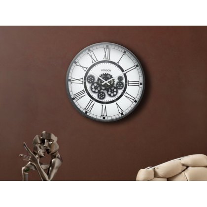 Black Gears Wall Clock Black Gears Wall Clock