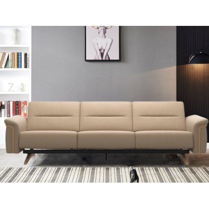 Stressless Stella 3 Seater Sofa With Wooden Arm