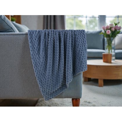 Sculpted Faux Rabbit Throw