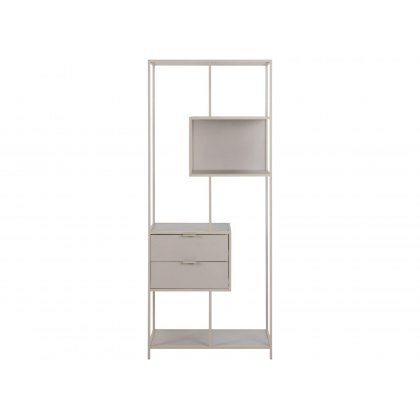 York Grey Bookcase with drawers