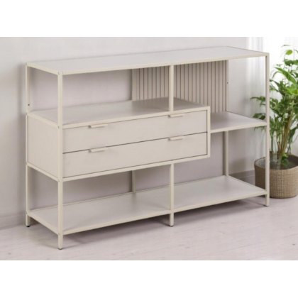 York Grey Bookcase Low with drawers York Grey Bookcase Low with drawers