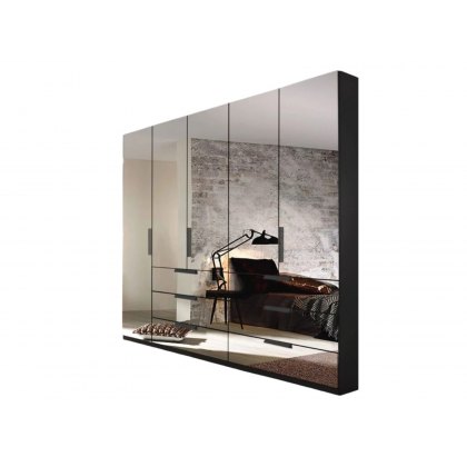 Comet 6 Door Hinged Wardrobe with Mirror Fronts