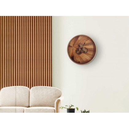 60cm Natural Wood Gears Wall Clock 60cm Natural Wood Gears Wall Clock