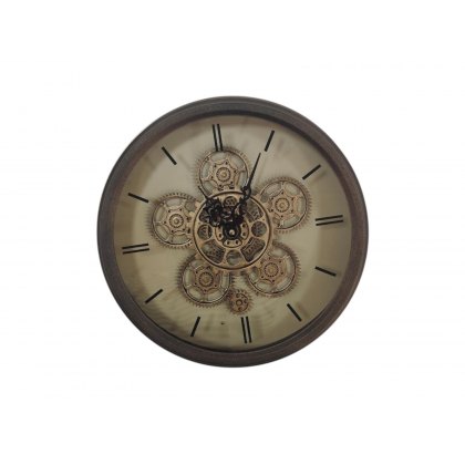 36cm Copper Gears Wall Clock