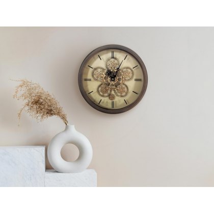 36cm Copper Gears Wall Clock 36cm Copper Gears Wall Clock