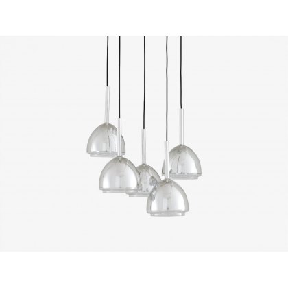 Ligne Roset Chrome Bell Suspended Ceiling Light