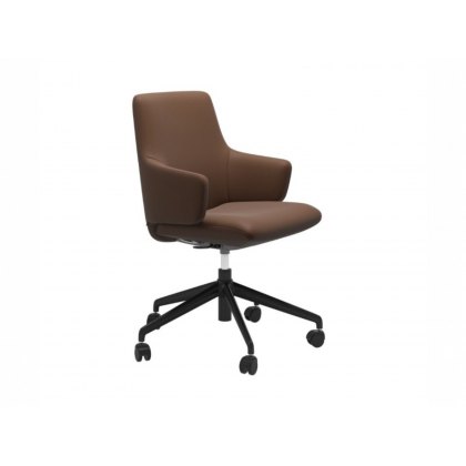 Stressless Quickship Delivery Laurel Office Chair Low Back Large With Arms