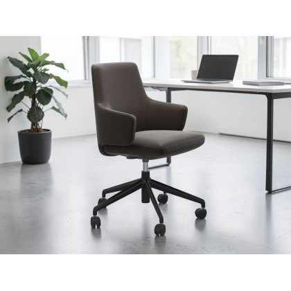 Stressless Vanilla Home Office Low Back With Arms Chair