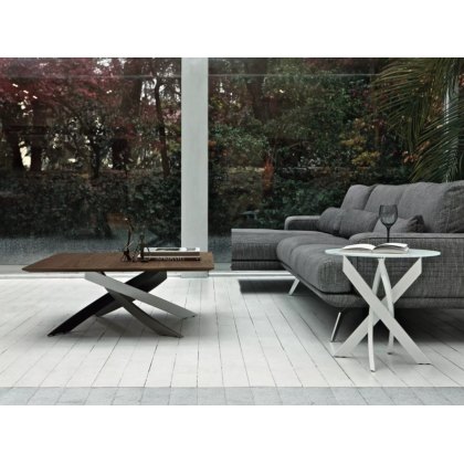 Artistico Coffee Table Wood Top By Bontempi