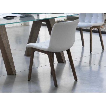 Kuga Wooden Leg Dining Chair By Bontempi