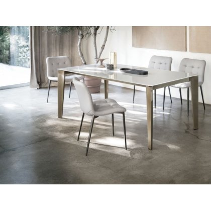 Kuga Metal Leg Dining Chair By Bontempi