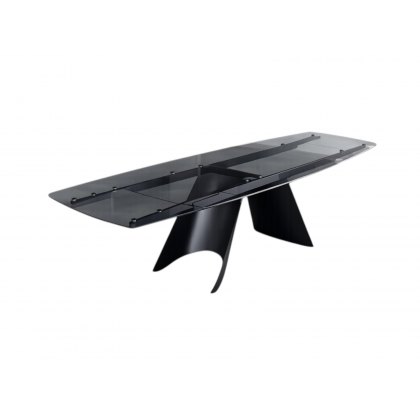 Orion Glass Top Extending Table By Connubia