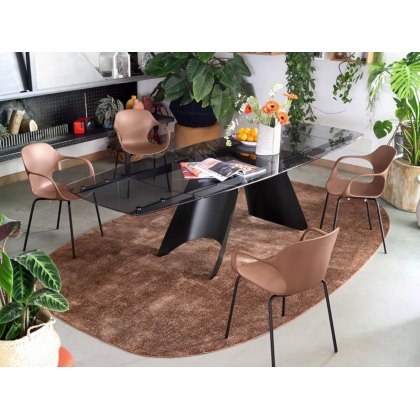 Orion Glass Top Extending Table By Connubia