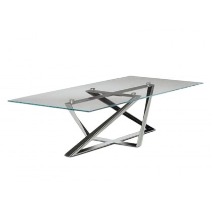 Millennium Rectangular Glass Top Dining Table