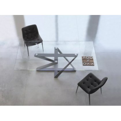 Millennium Rectangular Glass Top Dining Table