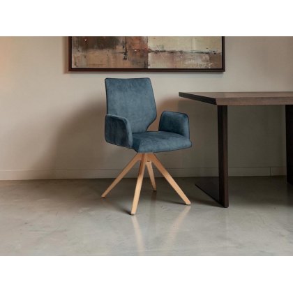Venjakob Q414 Arnd Soft Cushion Wooden Leg Chair With Arms