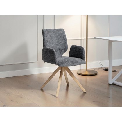 Venjakob Q404 Arnd Wooden Leg Chair With Arms