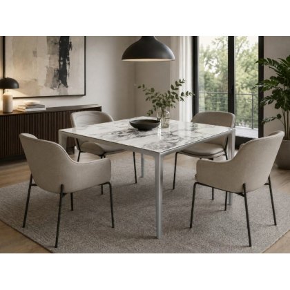 Duke Fixed Sqaure Dining Table By Bontempi
