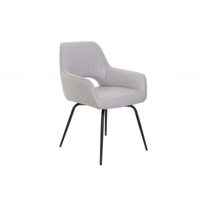 Ivy Metal Leg Dining Chair in Leather Ivy Metal Leg Dining Chair in Leather