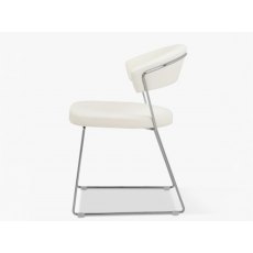 Connubia New York Sleigh Leather Chair